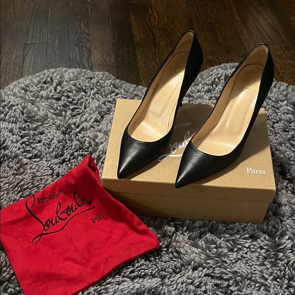 Christian Louboutin Classic Clare 80 Nappa Black Heels 38.5